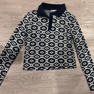 Zara long sleeve abstract top